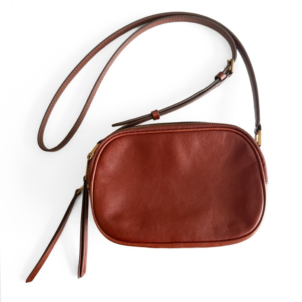 Fossil Rich Brown Leather Crossbody Bag
